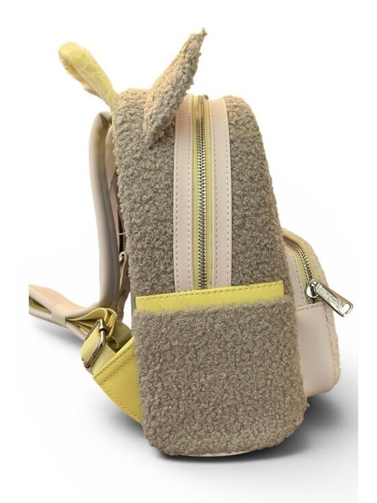 Loungefly Disney Figaro Cat Mini Backpack Pinocchio Fuzzy Sherpa Gray Kitten NWT main image 6